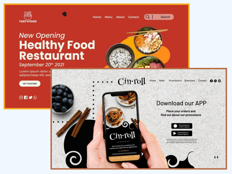 Food and Beverage Website Design