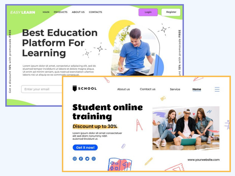 Online Learning Platform Web Design