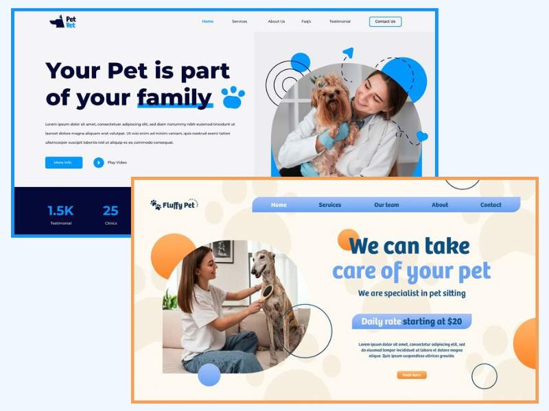 Pet Care Services Website Design